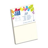 Lot de 20 enveloppes Oxford 90x140   gommee patte pointue de visite beige