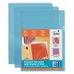 Sachet de 10 pochettes-coin Oxford m star a4 pvc lisse épaisseur 15/100ème bleu