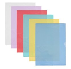 Boîte de 50 pochettes-coin Oxford fard'liss a4 pvc lisse épaisseur 20/100ème coloris assortis