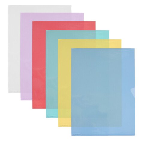 Boîte de 50 pochettes-coin Oxford fard'liss a4 pvc lisse épaisseur 20/100ème coloris assortis