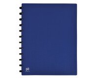 Protège-documents Oxford variozip memphis a4 60 vues / 30 pochettes amovibles couverture polypro bleu