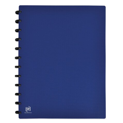 Protège-documents Oxford variozip memphis a4 60 vues / 30 pochettes amovibles couverture polypro bleu