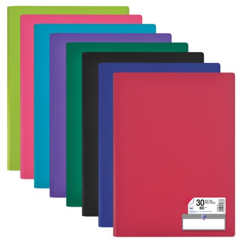 Protège-documents Oxford memphis a4 60 vues / 30 pochettes couverture polypro coloris assortis