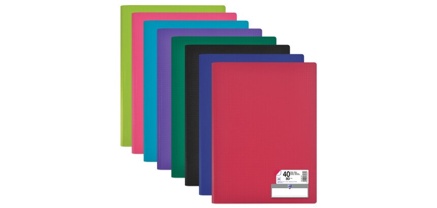Protège-documents Oxford Memphis A4 80 vues / 40 pochettes couverture polypro