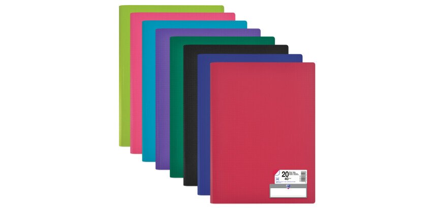 Protège-documents Oxford Memphis A4 40 vues / 20 pochettes couverture polypro