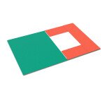 Chemise 3 rabats Oxford boston a4 avec élastique couverture carte rouge