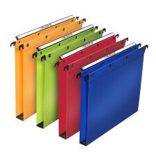 Boite de 10 dossier suspendu tiroir Elba pp ultimate a4 fond 30mm capacité 350 feuilles couverture polypro coloris assortis