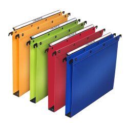 Boite de 10 dossier suspendu tiroir Elba pp ultimate a4 fond 30mm capacité 350 feuilles couverture polypro assortis
