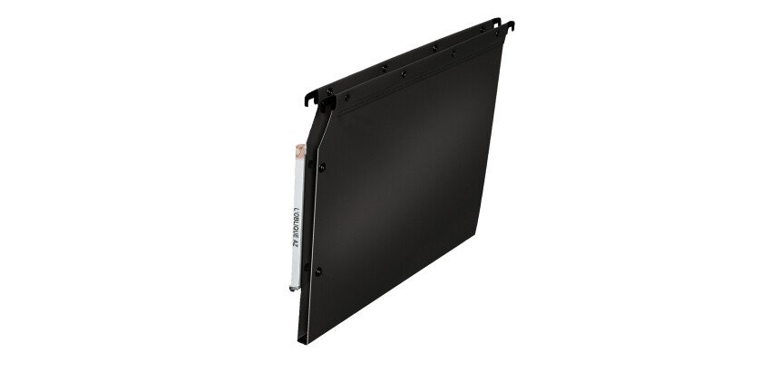 Boite de 10 dossier suspendu armoire Elba pp ultimate a4 fond 15mm capacité 150 feuilles couverture polypro noir