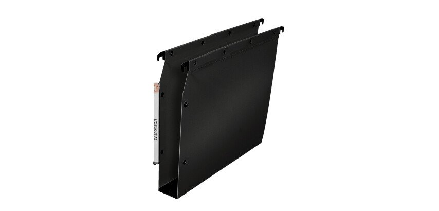 Boite de 10 dossier suspendu armoire Elba PP Ultimate A4 fond 50mm capacité 550 feuilles couverture polypro noir