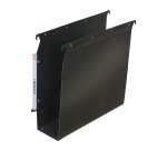 Boite de 10 dossier suspendu armoire Elba PP Ultimate A4 fond 80mm capacité 800 feuilles couverture polypro noir