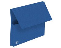 Lot 25 pochettes à rabat Oxford top file + a4 couverture carte bleu