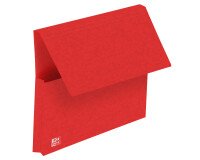 Lot 25 pochettes à rabat Oxford top file + a4 couverture carte rouge