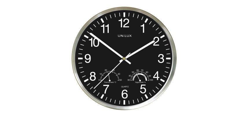Pendule Unilux Wetty gris métal