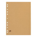 Intercalaires neutres Oxford Touareg A4 6 positions carte recyclée épaisseur 265g beige naturel