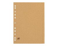 Intercalaires neutres Oxford touareg a4 6 positions carte recyclée épaisseur 265g beige naturel