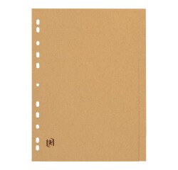 Intercalaires neutres Oxford touareg a4 6 positions carte recyclée épaisseur 265g beige naturel