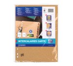 Intercalaires neutres Oxford Touareg A4 6 positions carte recyclée épaisseur 265g beige naturel