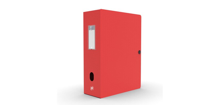 Boîte Oxford grande capacité Memphis 24x32cm dos 100mm avec bouton pression couverture polypro