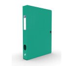 Boîte Oxford capacité standard memphis 24x32cm dos 40mm avec bouton pression couverture polypro vert