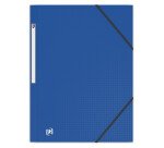 Chemise 3 rabats Oxford memphis a4 avec élastique couverture polypro bleu