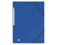 Chemise 3 rabats Oxford memphis a4 avec élastique couverture polypro bleu