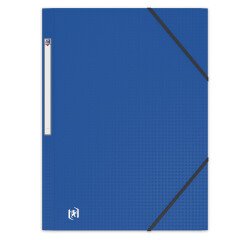 Chemise 3 rabats Oxford memphis a4 avec élastique couverture polypro bleu