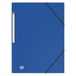 Chemise 3 rabats Oxford memphis a4 avec élastique couverture polypro bleu