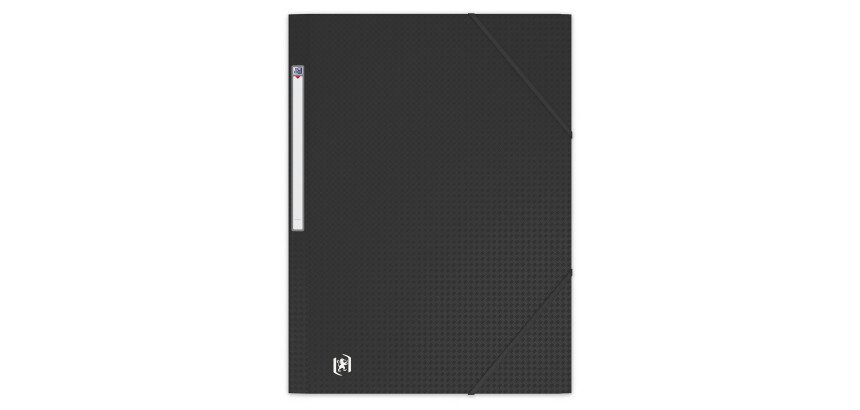 Chemise 3 rabats Oxford memphis a4 avec élastique couverture polypro noir