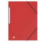 Chemise 3 rabats Oxford memphis a4 avec élastique couverture polypro rouge