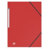 Chemise 3 rabats Oxford memphis a4 avec élastique couverture polypro rouge