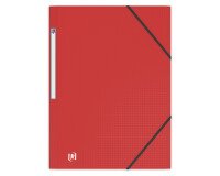 Chemise 3 rabats Oxford memphis a4 avec élastique couverture polypro rouge