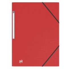 Chemise 3 rabats Oxford memphis a4 avec élastique couverture polypro rouge