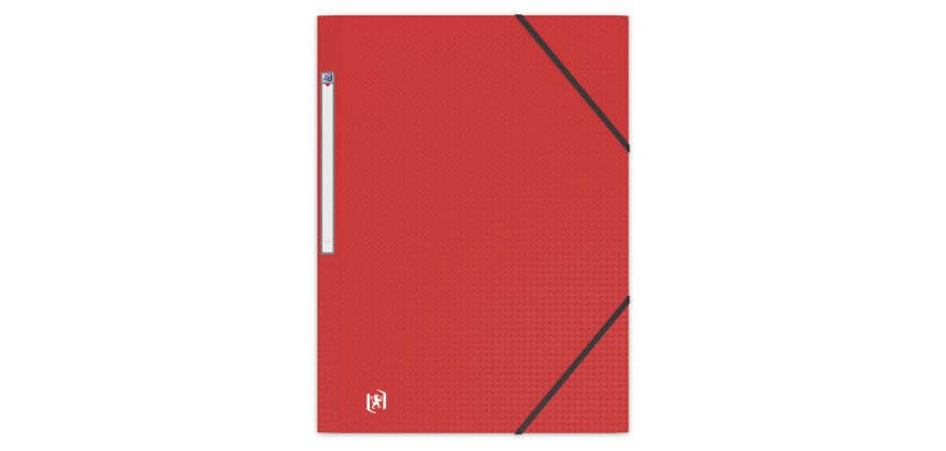 Chemise 3 rabats Oxford memphis a4 avec élastique couverture polypro rouge