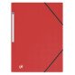 Chemise 3 rabats Oxford memphis a4 avec élastique couverture polypro rouge