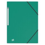 Chemise 3 rabats Oxford memphis a4 avec élastique couverture polypro vert