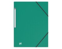 Chemise 3 rabats Oxford memphis a4 avec élastique couverture polypro vert