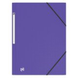Chemise 3 rabats Oxford memphis a4 avec élastique couverture polypro violet