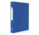 Classeur Oxford memphis A4 dos 40 mm 4 anneaux ronds couverture polypro bleu