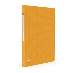 Classeur Oxford memphis a4 dos 20mm 4 anneaux ronds couverture polypro jaune