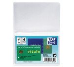 Etui 4 cartes  8,5x5,4 pvc 20/100ème incolore
