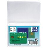 Etui 4 cartes  8,5x5,4 pvc 20/100ème incolore