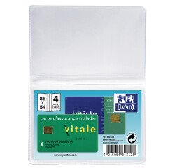 Etui 4 cartes  8,5x5,4 pvc 20/100ème incolore