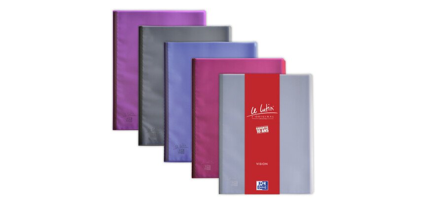 Protège-documents Oxford Le Lutin Vision A4 50 pochettes PVC assorti