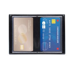 Etui 10 cartes standards 8,5x5,4 pvc 30/100ème noir
