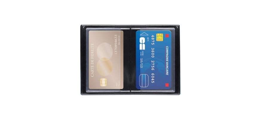 Etui 10 cartes standards 8,5x5,4 pvc 30/100ème noir