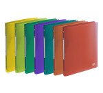 Classeur Oxford school life a4 dos20 4anneaux rond polypro translucide assorti