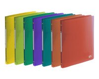 Classeur Oxford school life a4 dos20 4anneaux rond polypro translucide assorti
