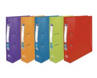 Classeur Oxford school life a4+ dos ergonomique 60 4anneaux rond polypro translucide assorti