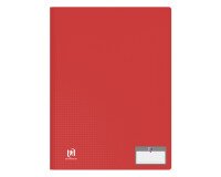 Protège-documents Oxford memphis a4 80 vues / 40 pochettes couverture polypro rouge